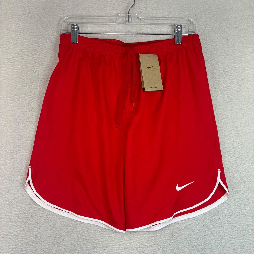 Nike Soccer Shorts Men S Red Slim Running Dri Fit Gym Training DH8116-657 NWT
